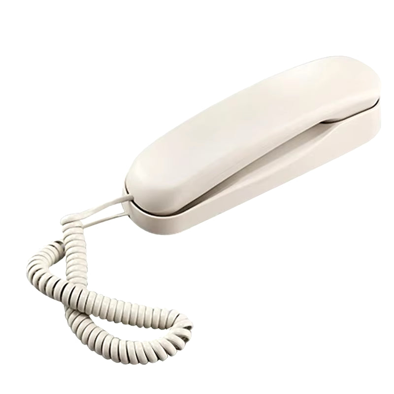 Corded Wall Phone, Trimline Phone for Hotel, Landline Wall Telephone Set for Home/Bathroom/School/Office